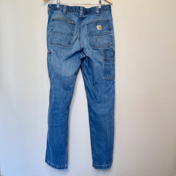 Carhartt | Relaxed Fit Multi Pockets Denim Streetwear Utility Work Cargo Jeans - Picture 3 of 16